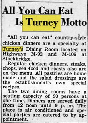Mason Manor Motel (Turneys Dining Room) - June 1954 Article